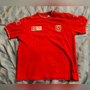 Vtg Fila Ferrari F1 Racing Team Vodafone Youth T-Shirt Age 10 Size Small, 142 cm